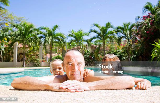 Playing With Grandad Stock Photo - Download Image Now - Grandchild, Villa, 4-5 Years