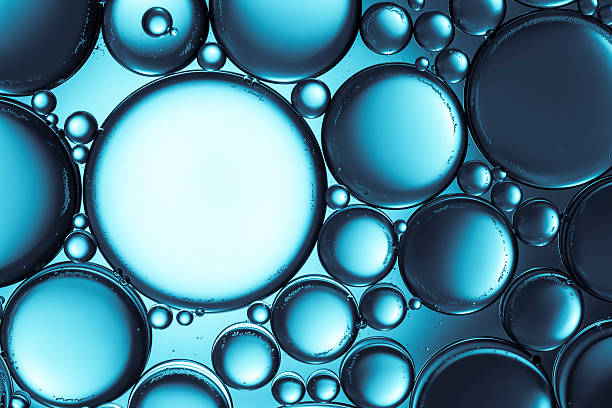 istock Oil & Water - Abstract Blue Macro Background 155374959