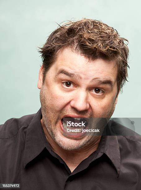 Man Screams Stock Photo - Download Image Now - Men, Paranoia, Bizarre