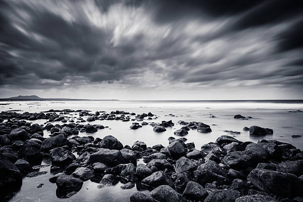 istock Rocks and Sea in Black & White, Canary Island 155375052