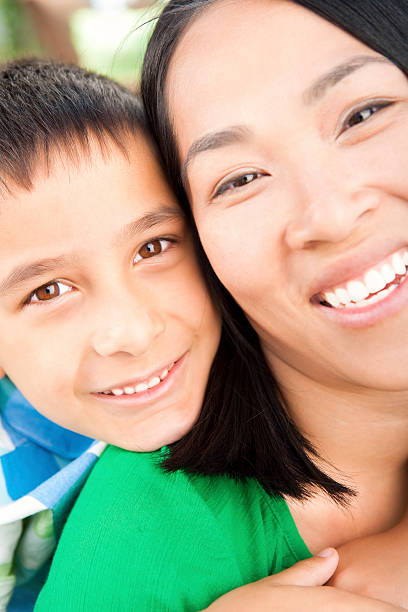 istock Mother and son summer portrait 155375079