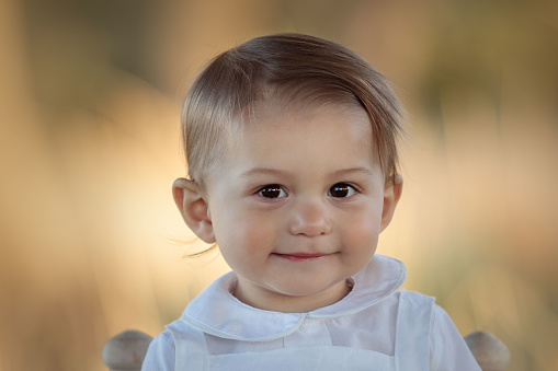 Portraits of an argentinian 1 year-old boy outdoors - Buenos Aires - Argentina