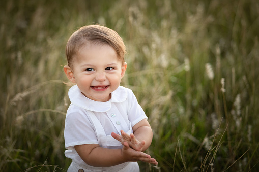 Portraits of an argentinian 1 year-old boy outdoors - Buenos Aires - Argentina