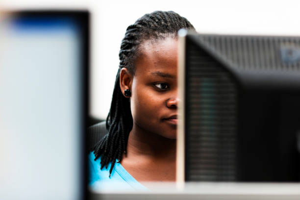 African Computer Room 1,400+ African University Students In Computer Room Stock Photos ...