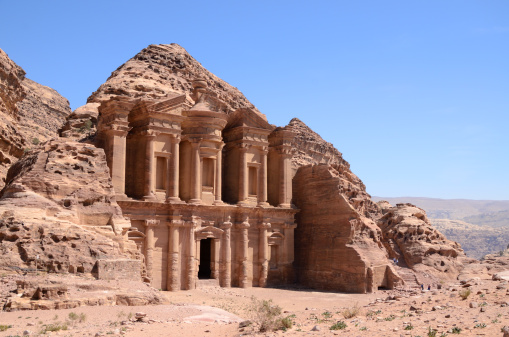 Monastery in Petra (Jordan).