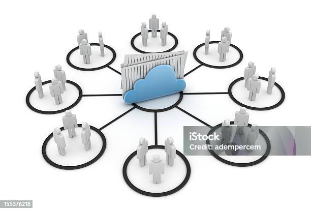 Foto de Rede De Computação De Nuvem e mais fotos de stock de Ficha - Documento - Ficha - Documento, Amizade, Ciência