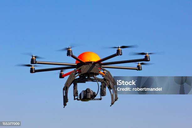 Octocopter Stock Photo - Download Image Now - Drone, Flying, Octocopter