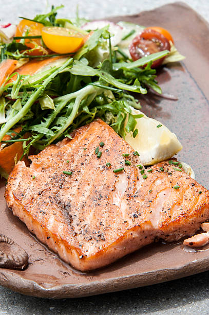 istock Grilled fillet of wild salmon 155377257