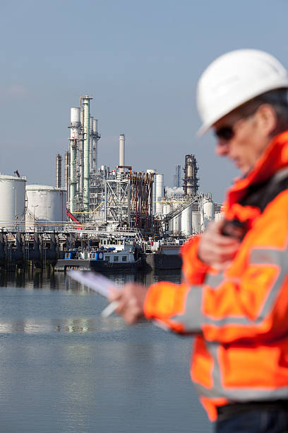istock Petrochemical industry inspector 155377499
