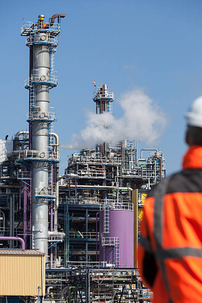 istock Petrochemical industry inspector 155377503