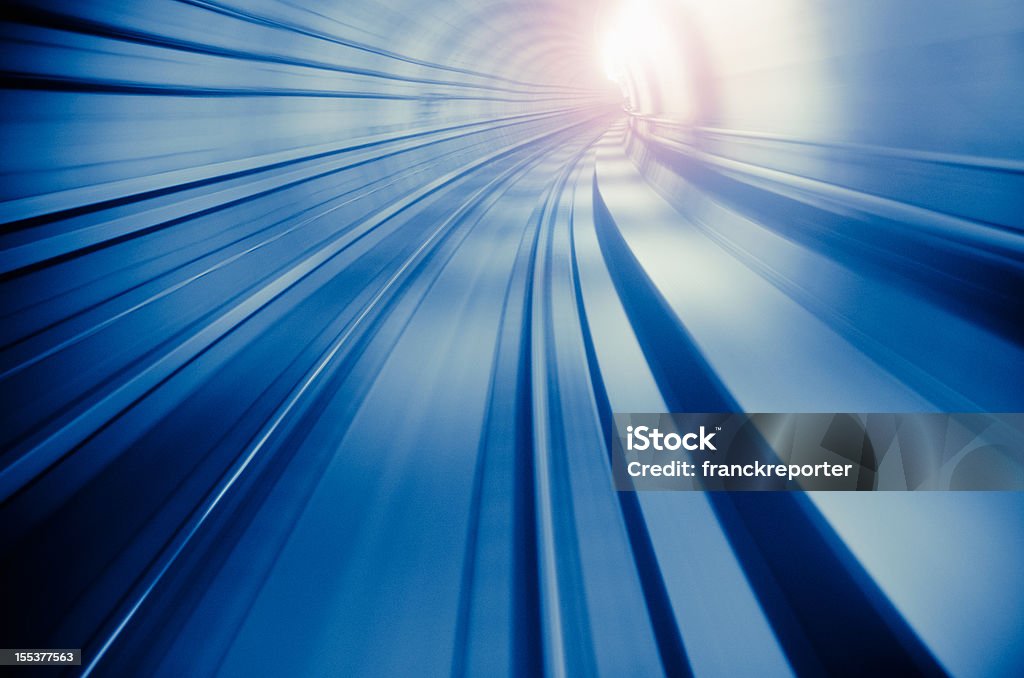 Lights on the tunnel - motion blur effects  Abstract Stock Photo