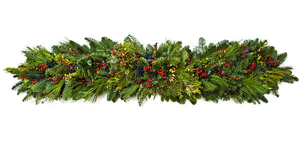 Christmas Garland  floral garland stock pictures, royalty-free photos & images