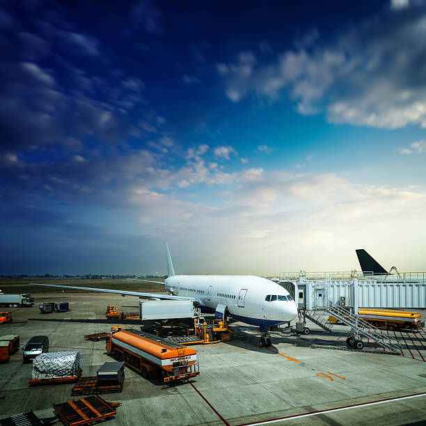 istock Preparation of the aircraft before departure 155377955