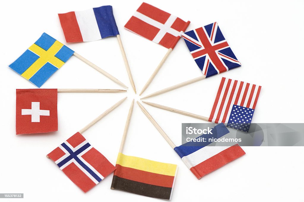 Banderas internacionales. - Foto de stock de Bandera libre de derechos