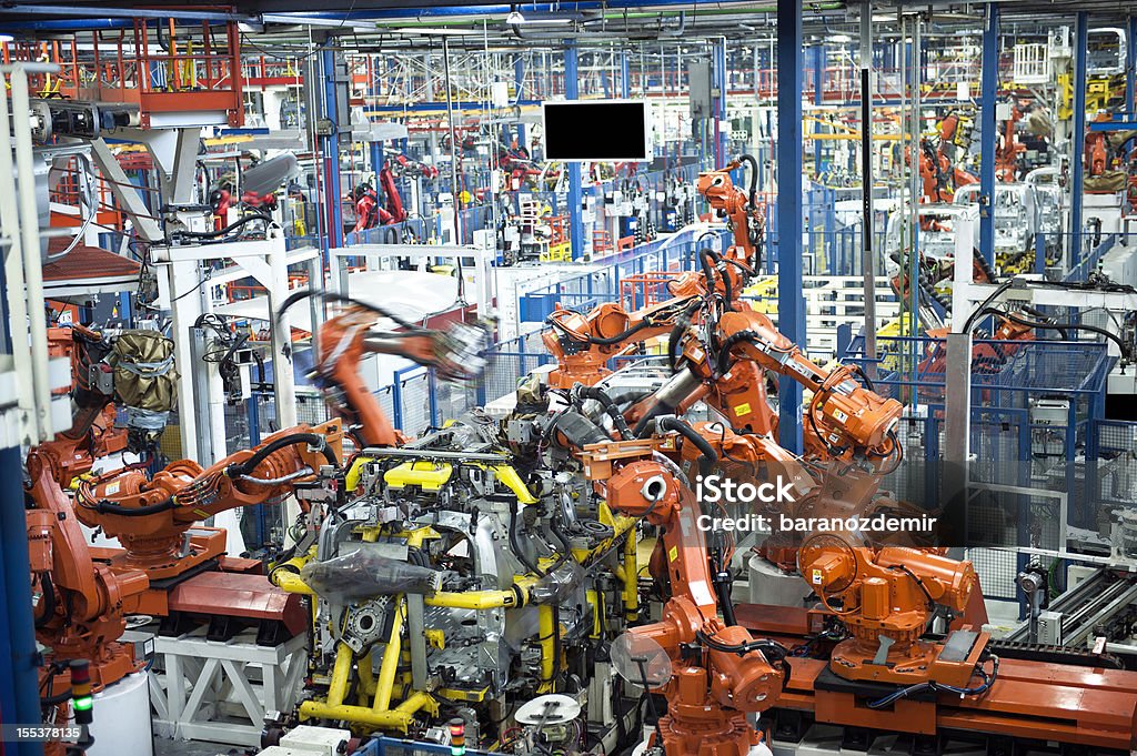 Industria del automóvil - Foto de stock de Robot libre de derechos