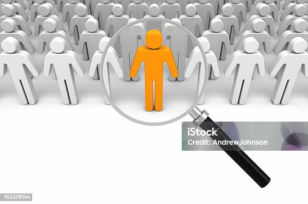 Stand Out Stock Photo - Download Image Now - Individuality, Magnifying Glass, People