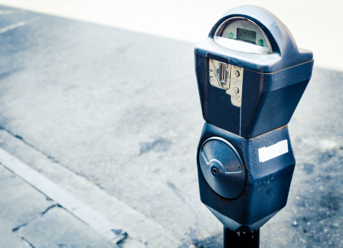 Parking meter in New Orleans, USA.