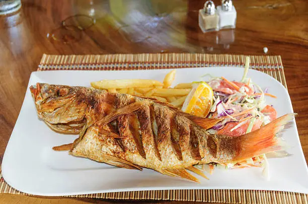 Photo of Whole fried red snapper