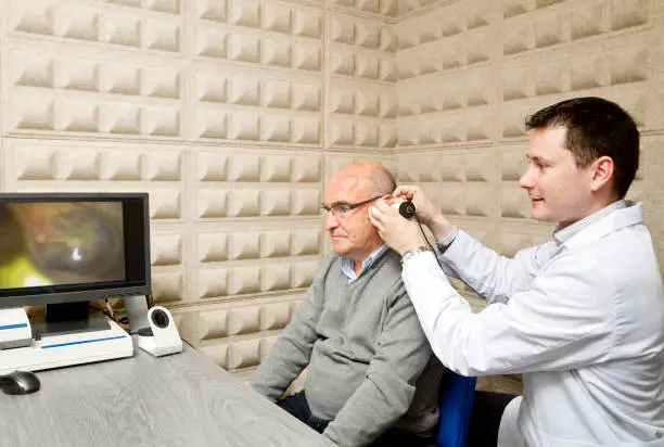 Photo of Medical ear exam