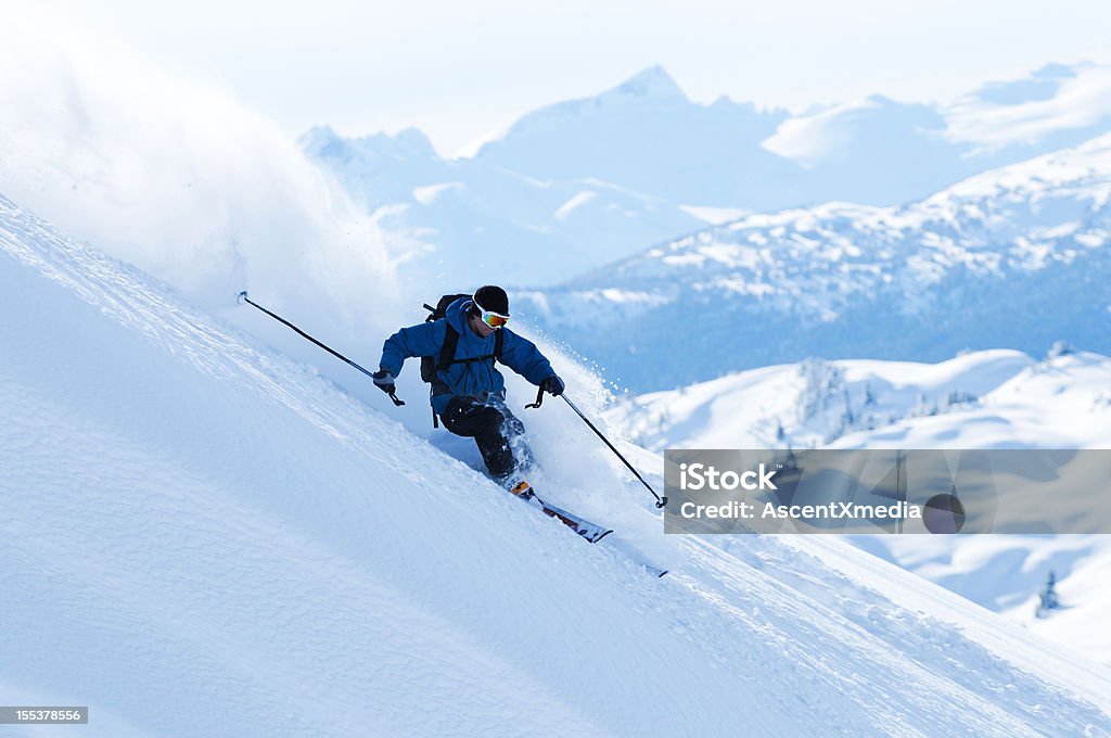 Big горы на лыжах - Стоковые фото Extreme Skiing роялти-фри
