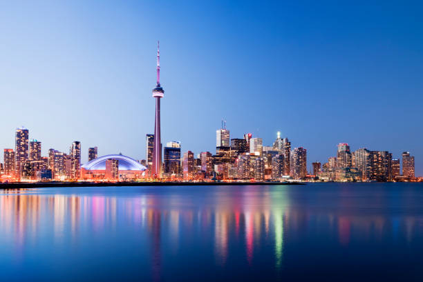 istock Toronto City Skyline at Night in Canada 155378683