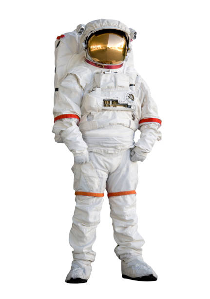 Astronaut in a space suit Astronaut space man ready for takeoff isolated on white. space helmet stock pictures, royalty-free photos & images