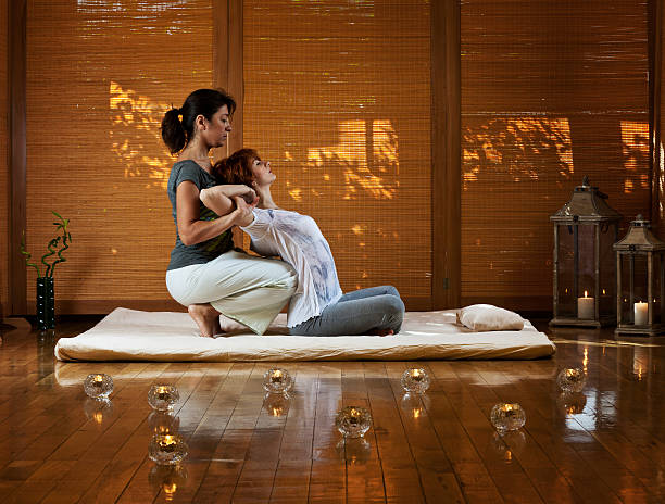 Massaggio tailandese - foto stock