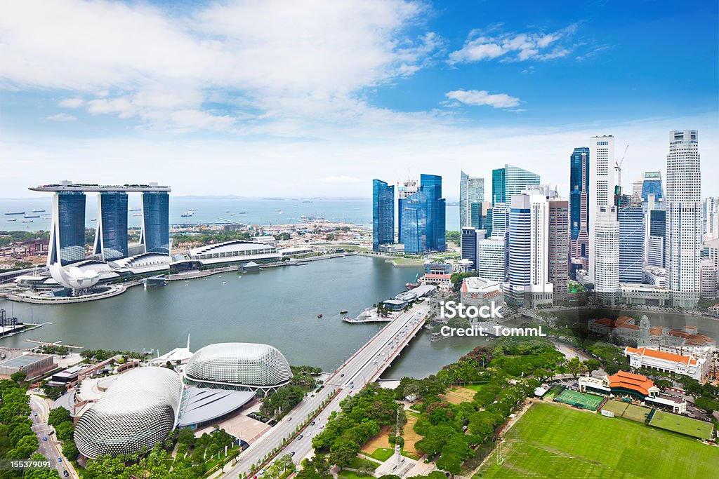 Panorama de Singapura - Royalty-free Cidade de Singapura Foto de stock