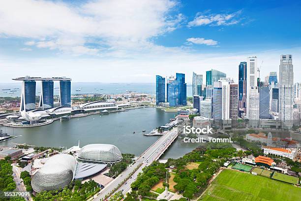 Panorama De Singapura - Fotografias de stock e mais imagens de Cidade de Singapura - Cidade de Singapura, Singapura, Horizonte Urbano