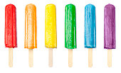 Popsicles in Rainbow Colors