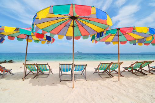 Outdoor Chairs on clean beach