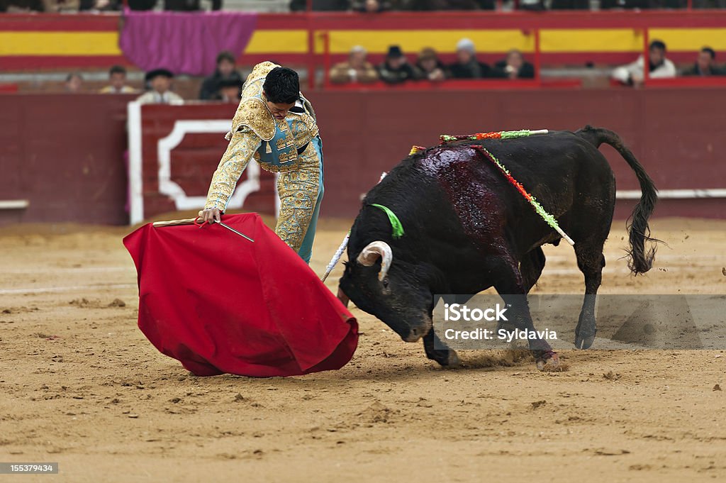 Bullfighter Bullfighter and bull in action. Spain Bullfighter Stock Photo