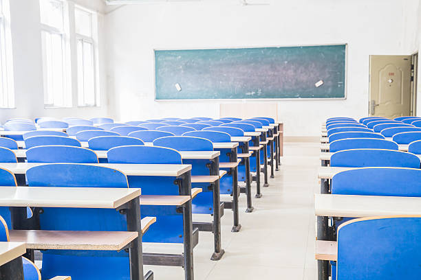 istock tables and chairs in the classroom 155380084