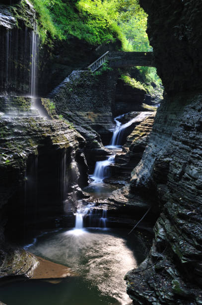 istock Rainbow Falls in Watkins Glen State Park 155380394