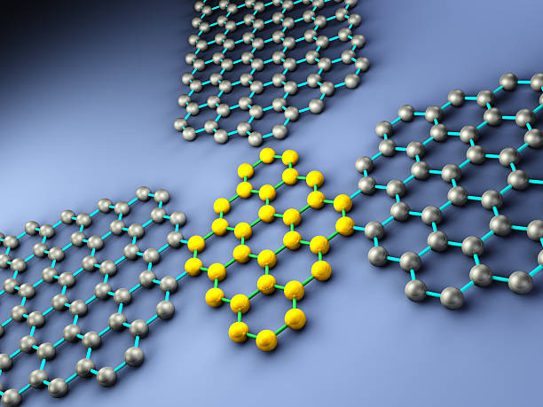 quantum-dot graphene transistor - quantum nanotechnology nobody molecule fotografías e imágenes de stock
