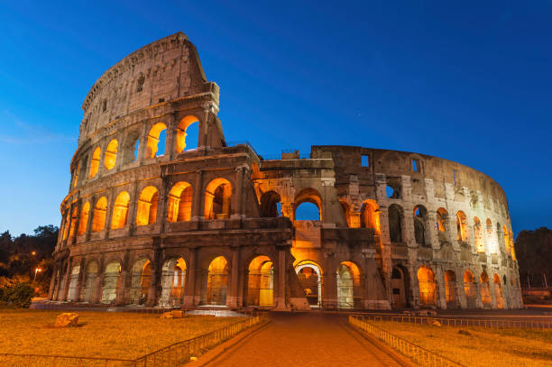 istock Rome Colosseum ancient amphitheatre illuminated at dawn 155380643