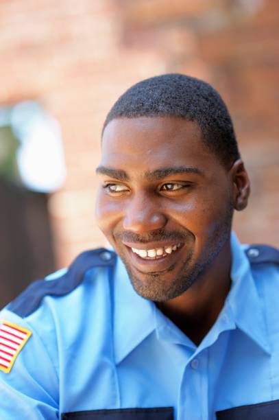 istock Happy African American Security Officer 155380746