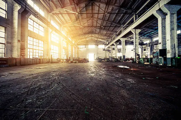 Photo of Interior of a Abandoned Factory