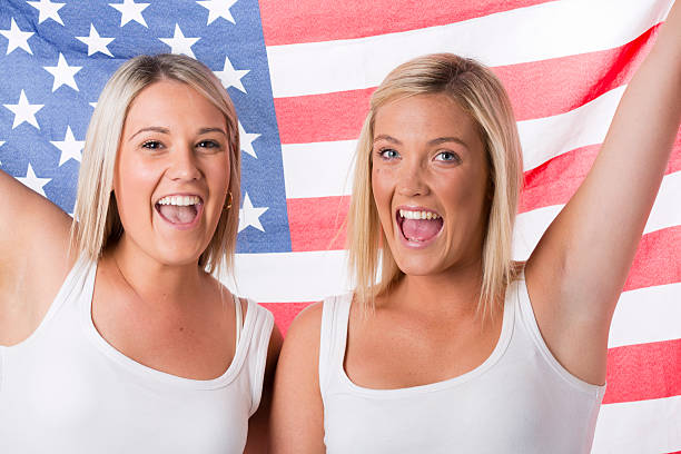 istock Female Supporters Cheering for America 155380972