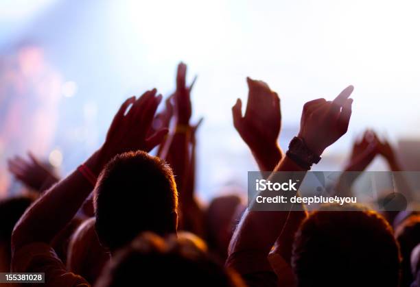 Cheering And Watching Crowd Blurred Motion Stock Photo - Download Image Now - Exhilaration, Spectator, Adolescence