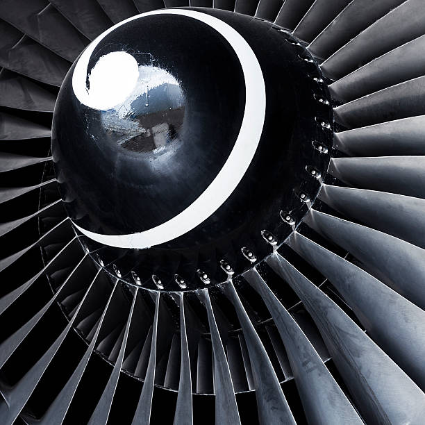 istock Close-up aircraft jet engine turbine 155381316