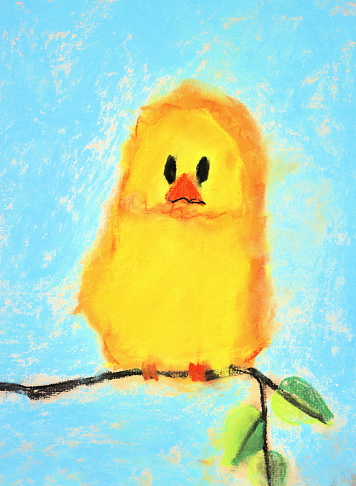 Tweetie Bird - childhood art painting, done in acrylics.