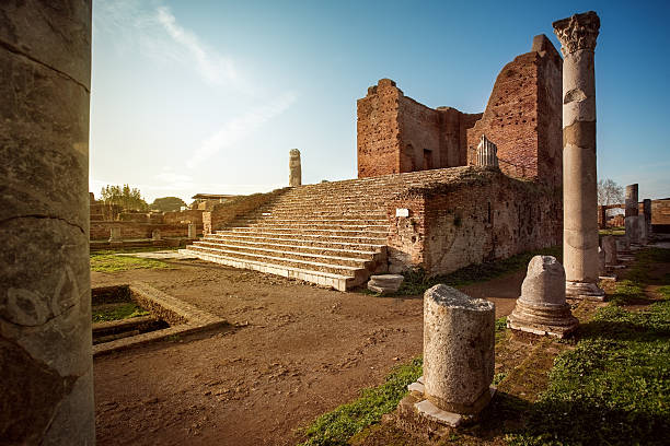 Capitolium Temple at Ostia Antica Archeological Site