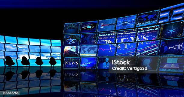 Digitale Newsstudio Zimmer Stockfoto und mehr Bilder von Nachrichtenstudio - Nachrichtenstudio, Studioaufnahme, Fernsehbranche