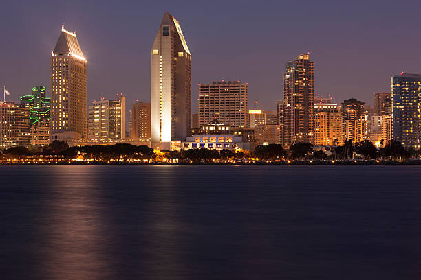 istock San Diego Skyline Across Bay, Sunset 155382263