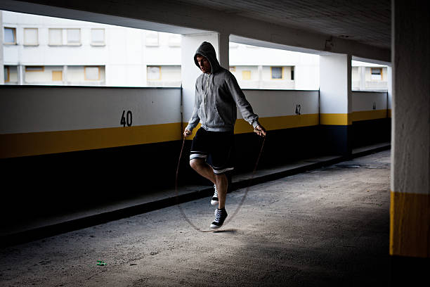in an empty Parking Garage