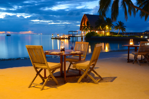Romantic Candlelight Beach Dinner at Seaside Restaurant