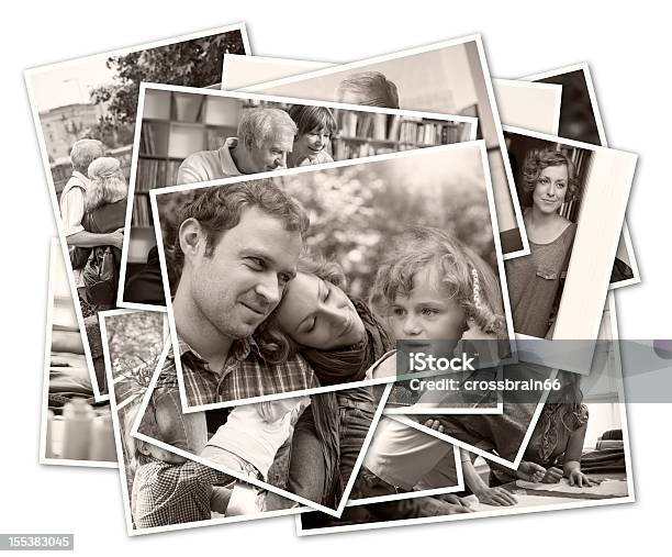 Stack Of Old Family Photographs Stock Photo - Download Image Now - Photograph, Photography, Family