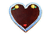 copyspace gingerbread cookie heart
