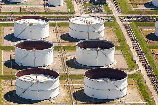 istock Oil storage tank aerial 155383355
